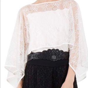 Anne Fontaine Mesange lace overlay top